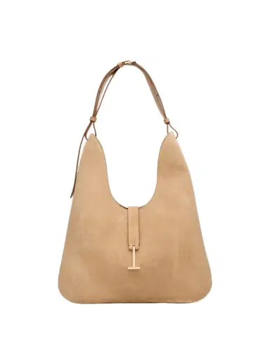 Tom Ford Kara Medium Hanging T Suede Hobo Bag | Thumbnail 1