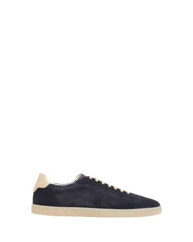 Brunello Cucinelli Men's Suede T-Toe Low-Top Sneakers