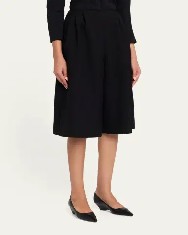 The Row Fauna Pleated Wide-Leg Culotte Shorts | Thumbnail 4 The Row Fauna Pleated Wide-Leg Culotte Shorts | Thumbnail 4