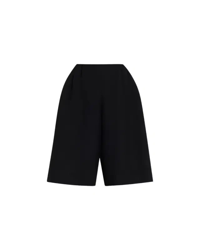 THE ROW Fauna Pleated Wide-Leg Culotte Shorts