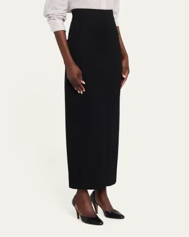 The Row Iphora Wool Crepe Slit Midi Skirt | Thumbnail 4 The Row Iphora Wool Crepe Slit Midi Skirt | Thumbnail 4