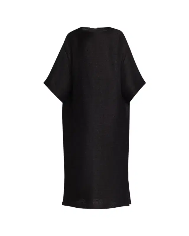 THE ROW Oraffa 3/4-Sleeve Silk-Linen Maxi Dress