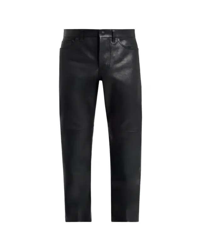 TOM FORD Men's Grained Leather Straight Leg Five-Pocket Pants