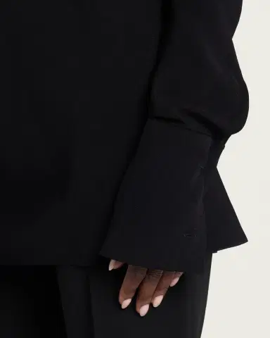 The Row Evo Long-Sleeve Crepe Low-Back Top | Thumbnail 5
