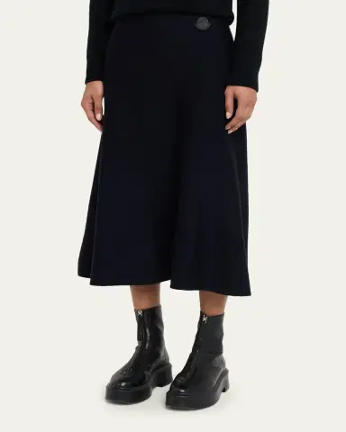 Moncler Wool Knit Midi Skirt | Thumbnail 4 Moncler Wool Knit Midi Skirt | Thumbnail 4