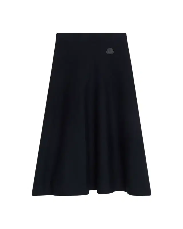 Moncler Wool Knit Midi Skirt