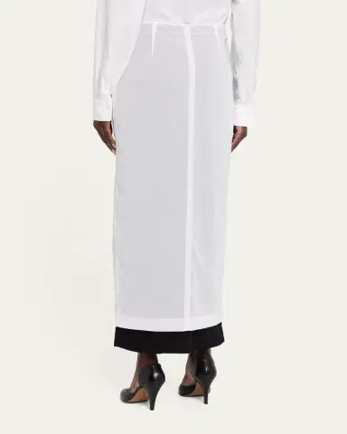 The Row Ismara Layered Midi Split Skirt | Thumbnail 3 The Row Ismara Layered Midi Split Skirt | Thumbnail 3