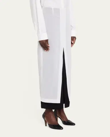 The Row Ismara Layered Midi Split Skirt | Thumbnail 4 The Row Ismara Layered Midi Split Skirt | Thumbnail 4