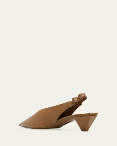 LOEWE 4mm Origami Cubic Leather Slingback Pumps | Thumbnail 4