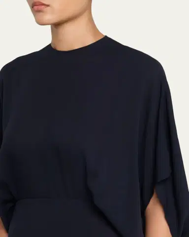 The Row Koralie Silk Chiffon Capelet Maxi Dress | Thumbnail 5
