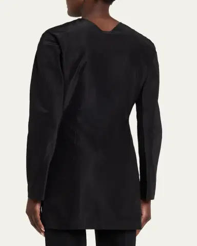 The Row Elione Long-Sleeve Silk Taffeta Top | Thumbnail 3 The Row Elione Long-Sleeve Silk Taffeta Top | Thumbnail 3