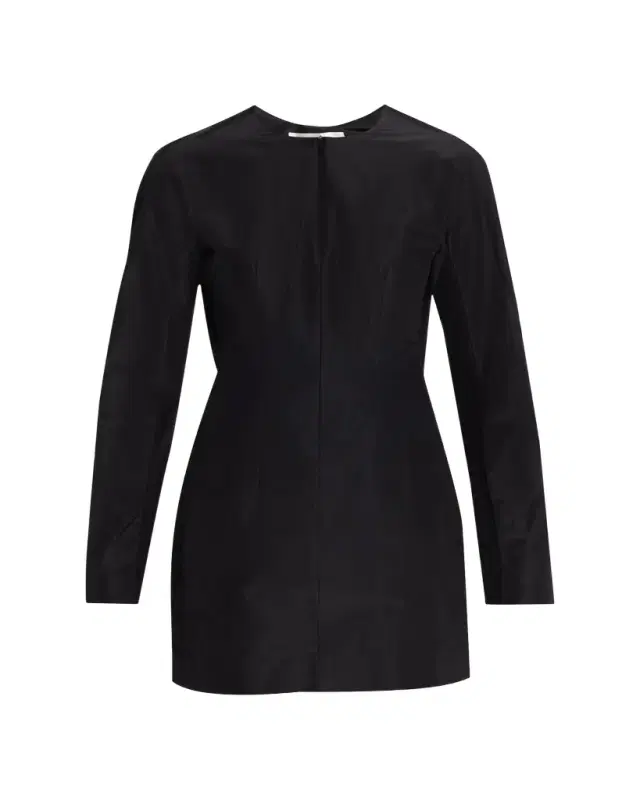 THE ROW Elione Long-Sleeve Silk Taffeta Top