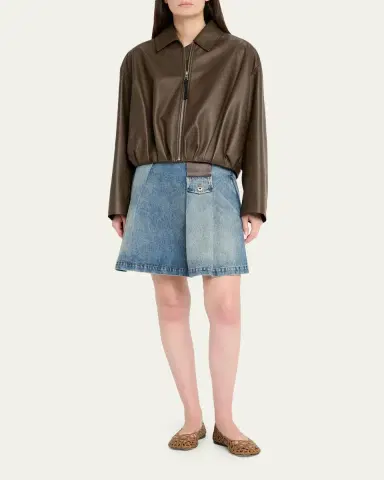 LOEWE Petal Anagram Leather Ballerina Flats | Thumbnail 3