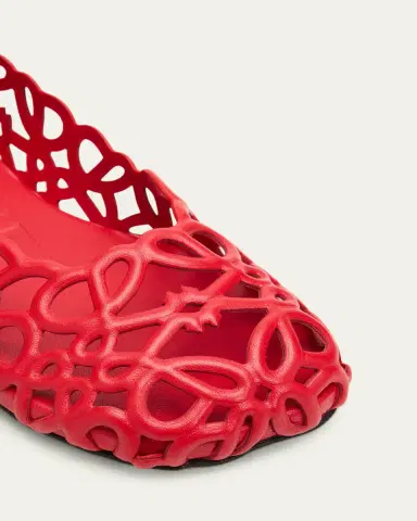 LOEWE Petal Anagram Leather Ballerina Flats | Thumbnail 9