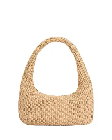 Mansur Gavriel Gnocchi Mini Raffia-Effect Top-Handle Bag | Thumbnail 1
