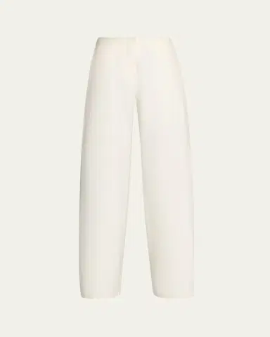 The Row Galileo Pleated Cotton-Silk Barrel-Leg Pants | Thumbnail 6 The Row Galileo Pleated Cotton-Silk Barrel-Leg Pants | Thumbnail 6