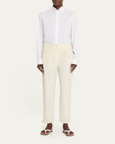 The Row Faro Pleated Tapered-Leg Ankle Pants | Thumbnail 2