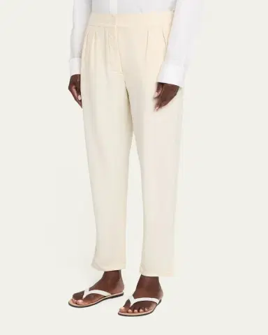 The Row Faro Pleated Tapered-Leg Ankle Pants | Thumbnail 4
