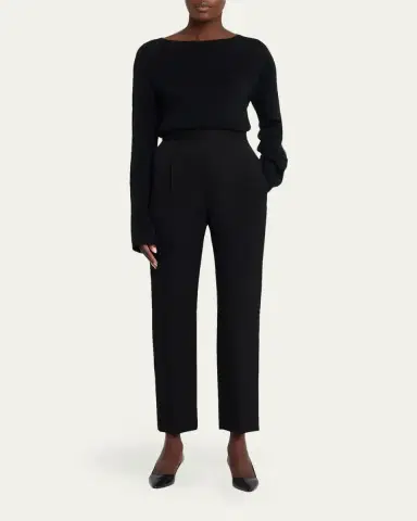 The Row Eranza Wool Straight-Leg Ankle Pants | Thumbnail 2 The Row Eranza Wool Straight-Leg Ankle Pants | Thumbnail 2