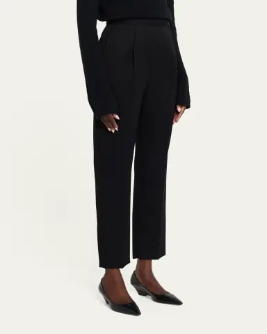 The Row Eranza Wool Straight-Leg Ankle Pants | Thumbnail 4 The Row Eranza Wool Straight-Leg Ankle Pants | Thumbnail 4