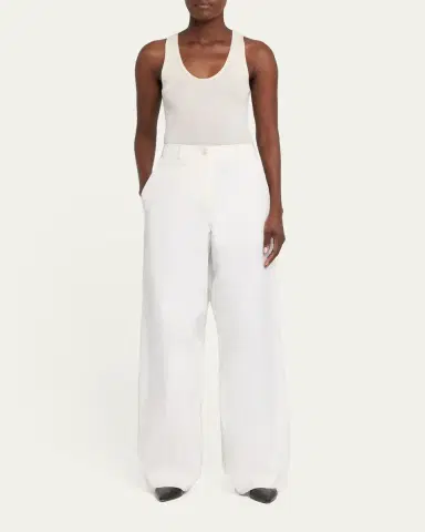 The Row Fadry Cotton Gabardine Wide-Leg Carpenter Pants | Thumbnail 2
