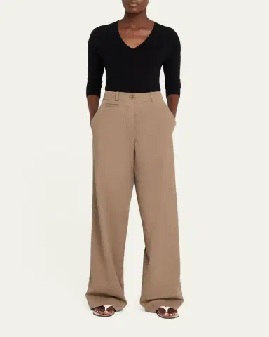 The Row Fadry Cotton Gabardine Wide-Leg Carpenter Pants | Thumbnail 7