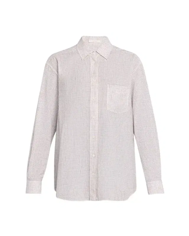 THE ROW Dalan Check Cotton Poplin Button-Down Shirt