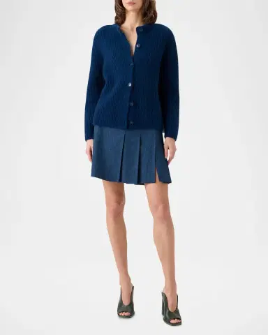 Akris Rib Knit Cashmere-Silk Cardigan | Thumbnail 2 Akris Rib Knit Cashmere-Silk Cardigan | Thumbnail 2