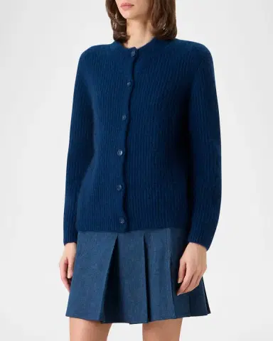 Akris Rib Knit Cashmere-Silk Cardigan | Thumbnail 6 Akris Rib Knit Cashmere-Silk Cardigan | Thumbnail 6