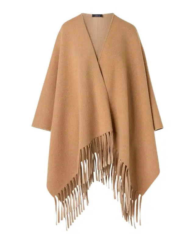 Akris Cashmere Fringed Reversible Knit Cape