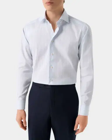 Eton Men 's Signature Poplin Contemporary-Fit Dress Shirt | Thumbnail 4