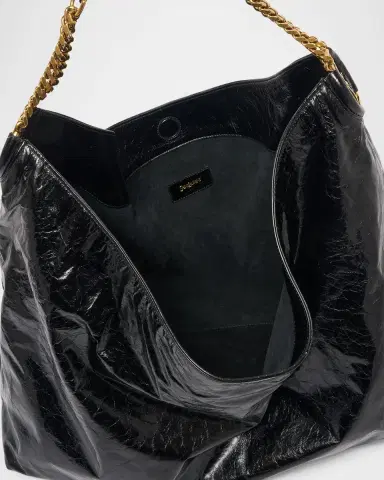Saint Laurent Cassandre Hobo Bag in Crinkled Patent Leather | Thumbnail 4 Saint Laurent Cassandre Hobo Bag in Crinkled Patent Leather | Thumbnail 4
