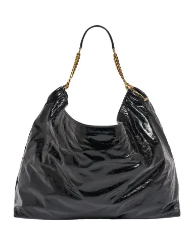Saint Laurent Cassandre Hobo Bag in Crinkled Patent Leather | Thumbnail 1 Saint Laurent Cassandre Hobo Bag in Crinkled Patent Leather | Thumbnail 1