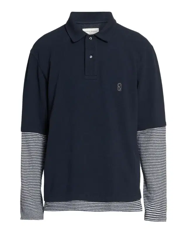 OFFICINE GÉNÉRALE Men's Percy Layered Cotton Polo Shirt