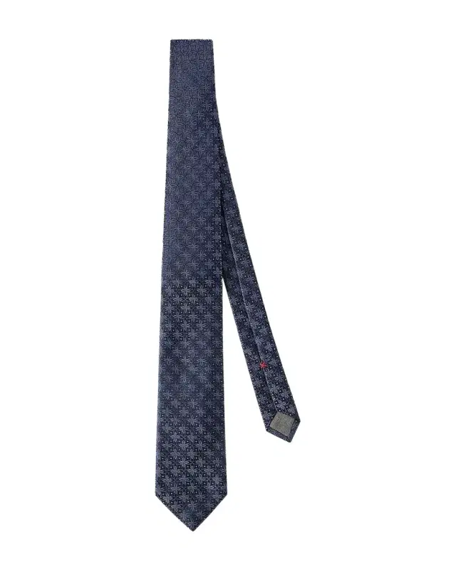 Brunello Cucinelli Men 's Geometric Floral Silk Tie