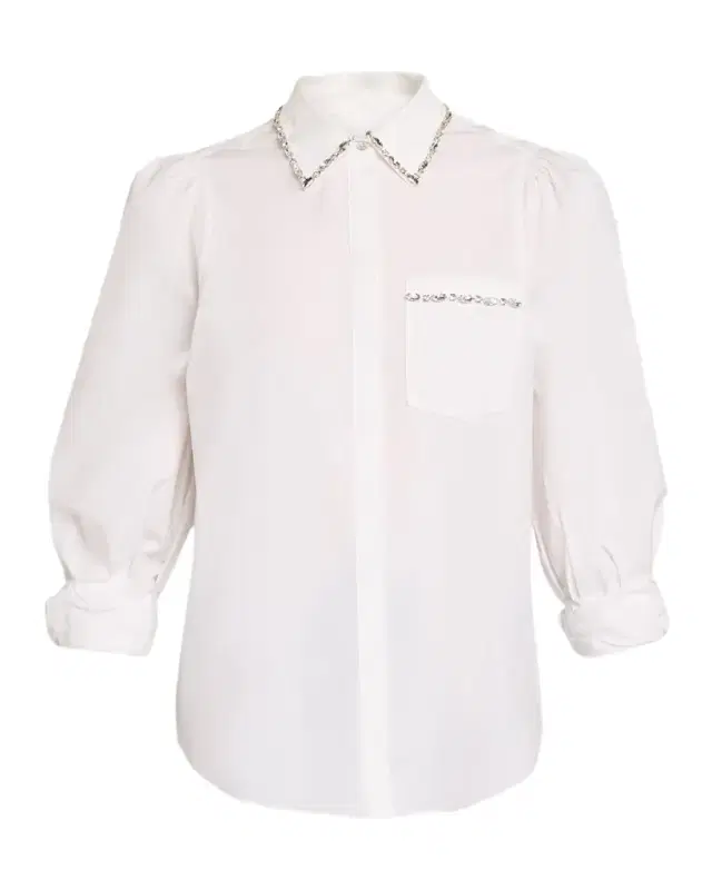 Cinq a Sept Kaitlin Embellished Poplin Shirt