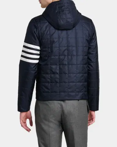 Thom Browne Men's Lightweight Quilted Ripstop Hooded Liner Jacket | Thumbnail 3