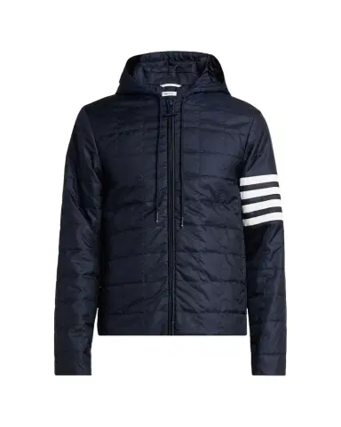Thom Browne Men's Lightweight Quilted Ripstop Hooded Liner Jacket | Thumbnail 1