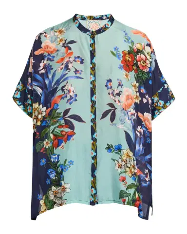 Johnny Was Shiro Floral-Print Silk Shirt | Thumbnail 1