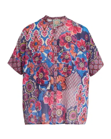 Johnny Was Shiro Floral Cotton-Silk Blouse | Thumbnail 1