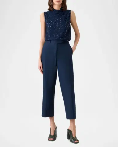 Akris Sleeveless Sequin Wool-Cashmere Sweater | Thumbnail 2
