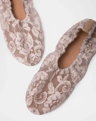Odissì Aicha Floral Lace Ballerina Flats | Thumbnail 3 Odissì Aicha Floral Lace Ballerina Flats | Thumbnail 3