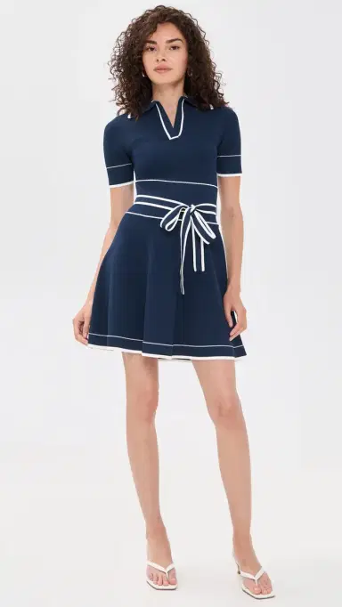 Shoshanna aren Dress Navy/ | Thumbnail 5 Shoshanna aren Dress Navy/ | Thumbnail 5
