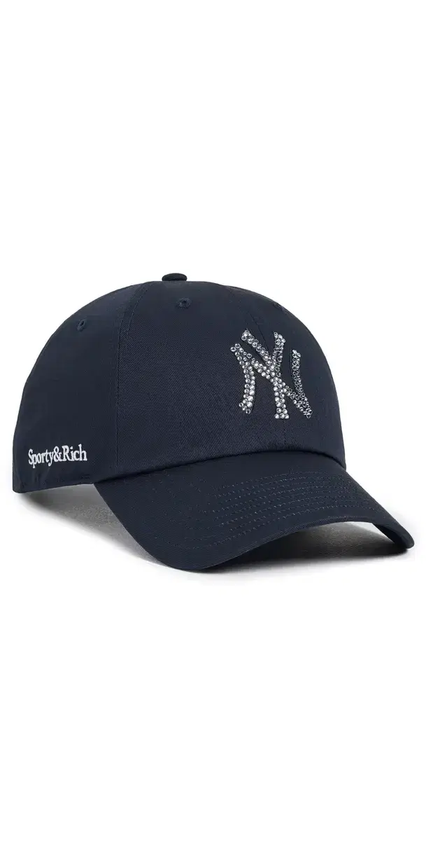 Sporty & Rich Yankees Krystal Cap Dark Navy/White One Size