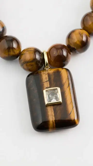 Shashi Tiger's Eye Pendant Necklace | Thumbnail 5