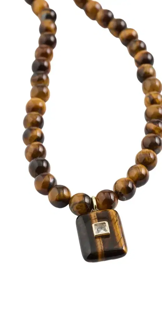 Shashi Tiger's Eye Pendant Necklace