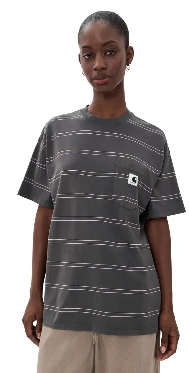 Carhartt WIP hort leeve Bert Pocket T-hirt Bert tripe/Graphite