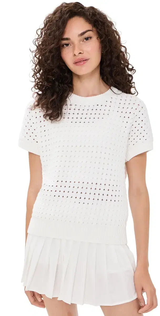 Varley Denny Knit Top now White