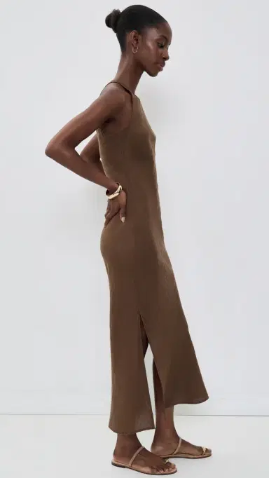 James Perse Canvas Linen Long Dress | Thumbnail 4 James Perse Canvas Linen Long Dress | Thumbnail 4
