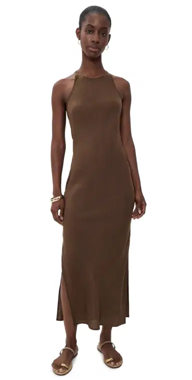 James Perse Canvas Linen Long Dress | Thumbnail 1 James Perse Canvas Linen Long Dress | Thumbnail 1